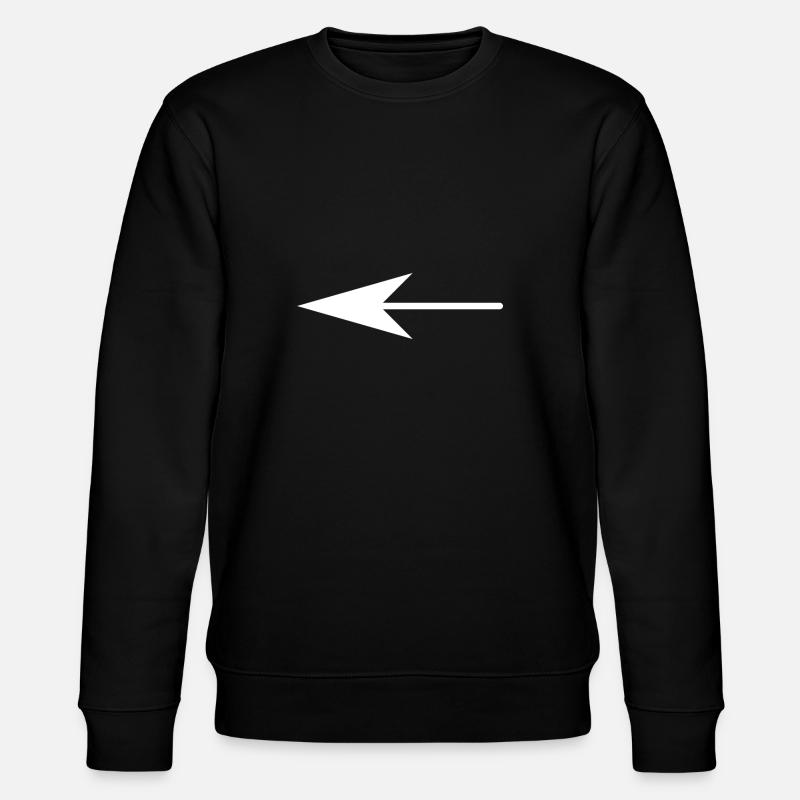 Flèche gauche blanche - Sweat bio CHANGER Stanley/Stella Unisexe - noir