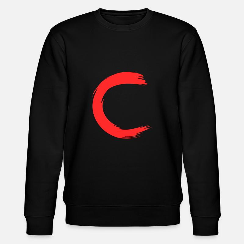 Buchstabe C Anfangsbuchstabe Name - Stanley/Stella Unisex Bio-Sweatshirt CHANGER  - Schwarz