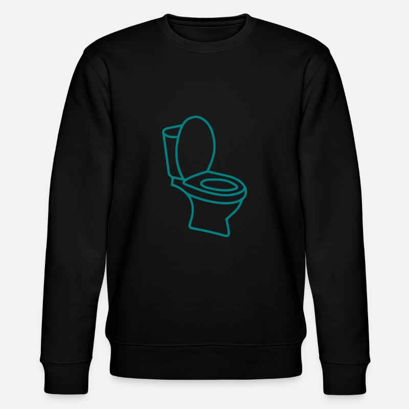 Klo WC Toilette - Stanley/Stella Unisex Bio-Sweatshirt CHANGER  - Schwarz