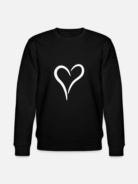 heart - Stanley/Stella CHANGER Unisex Organic Sweatshirt - black