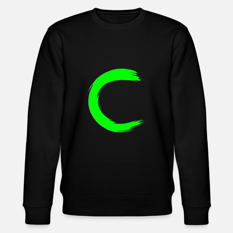 Letter C Initial letter Name - Stanley/Stella CHANGER Unisex Organic Sweatshirt - black