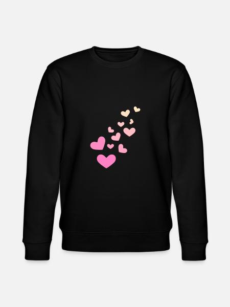 Lille hjerte - Stanley/Stella økologisk unisex-sweatshirt CHANGER  - sort