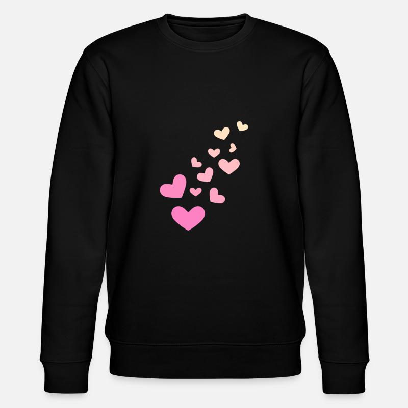 Herzchen Herz - Stanley/Stella Unisex Bio-Sweatshirt CHANGER  - Schwarz
