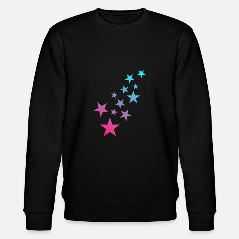 Star symbol asterisk pattern - Stanley/Stella CHANGER Unisex Organic Sweatshirt - black
