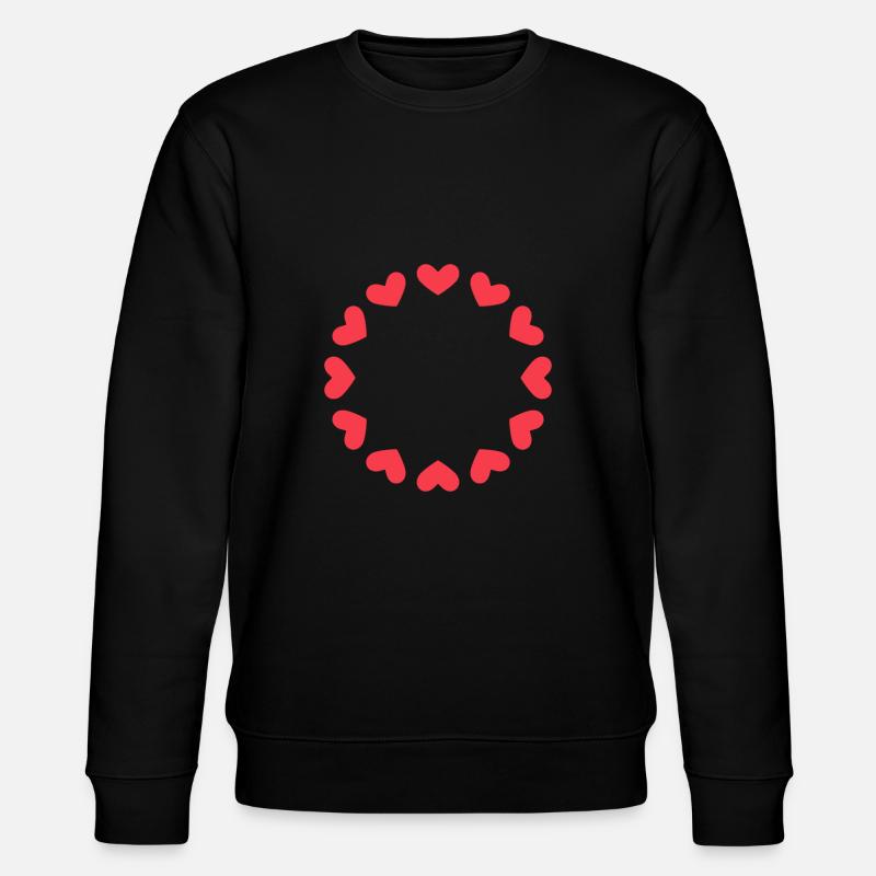 Cercle de coeur - Sweat bio CHANGER Stanley/Stella Unisexe - noir