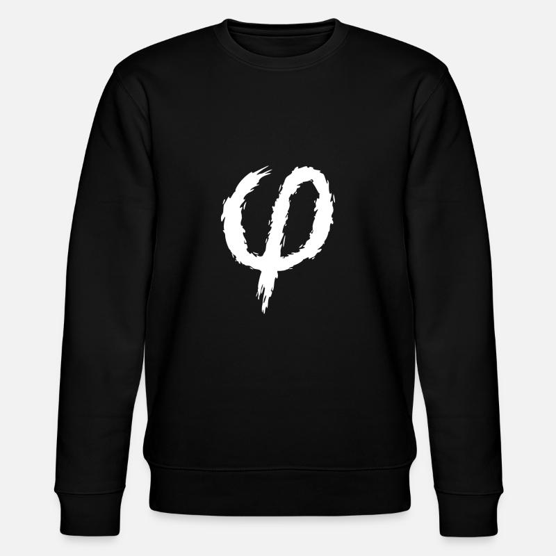 Phi sign icon brush - Stanley/Stella CHANGER Unisex Organic Sweatshirt - black