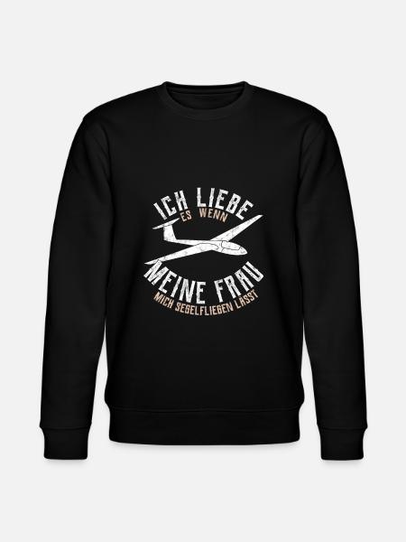 Glider glider glider gift - Stanley/Stella CHANGER Unisex Organic Sweatshirt - black
