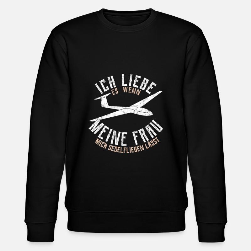 Glider glider glider gift - Stanley/Stella CHANGER Unisex Organic Sweatshirt - black