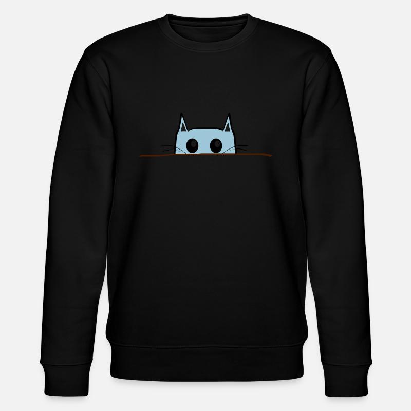Katze Comic Tisch - Stanley/Stella Unisex Bio-Sweatshirt CHANGER  - Schwarz