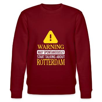 WARNING!: Rotterdam - Stanley/Stella CHANGER Unisex Organic Sweatshirt - burgundy - Front - Nik (191cm) & Marisol (170cm)