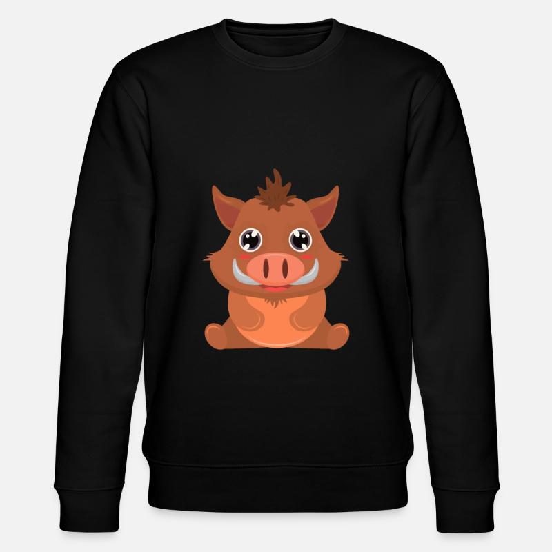 Wildschwein - Stanley/Stella Unisex Bio-Sweatshirt CHANGER  - Schwarz