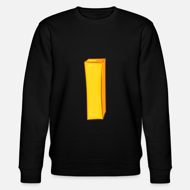 Pommes - Stanley/Stella Unisex Bio-Sweatshirt CHANGER  - Schwarz