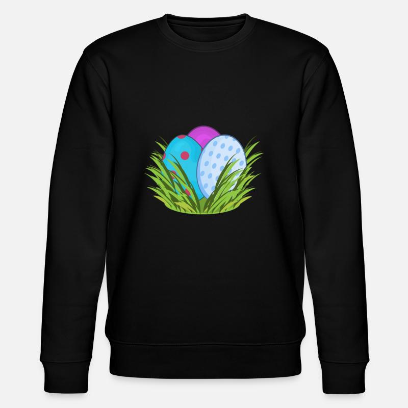 Ostern Ostereier Osternest - Stanley/Stella Unisex Bio-Sweatshirt CHANGER  - Schwarz