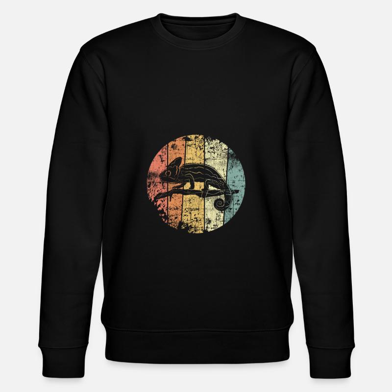 Chameleon retro - Stanley/Stella CHANGER Unisex Organic Sweatshirt - black