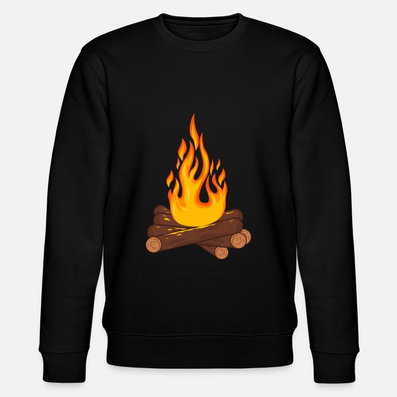 Lagerfeuer Feuer Camping - Stanley/Stella Unisex Bio-Sweatshirt CHANGER - Schwarz