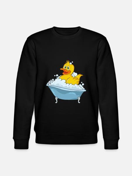 Bathing duck in a bathtub - Stanley/Stella CHANGER Unisex Organic Sweatshirt - black