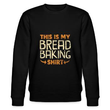 Brot backen Bäcker - Stanley/Stella Unisex Bio-Sweatshirt CHANGER  - Schwarz - Vorne - Nik (191cm) & Marisol (170cm)
