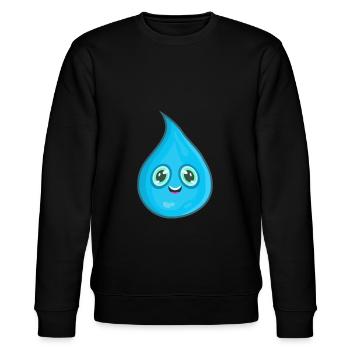 Water drops water - Stanley/Stella CHANGER Unisex Organic Sweatshirt - black - Front - Nik (191cm) & Marisol (170cm)