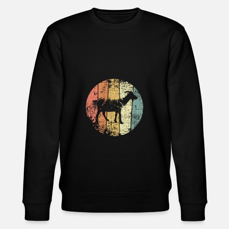 Ziege retro - Stanley/Stella Unisex Bio-Sweatshirt CHANGER  - Schwarz