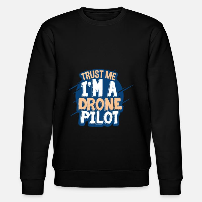 Drohne Pilot - Stanley/Stella Unisex Bio-Sweatshirt CHANGER  - Schwarz