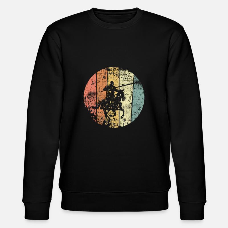 Ritter retro Mittelalter Reiter - Stanley/Stella Unisex Bio-Sweatshirt CHANGER  - Schwarz