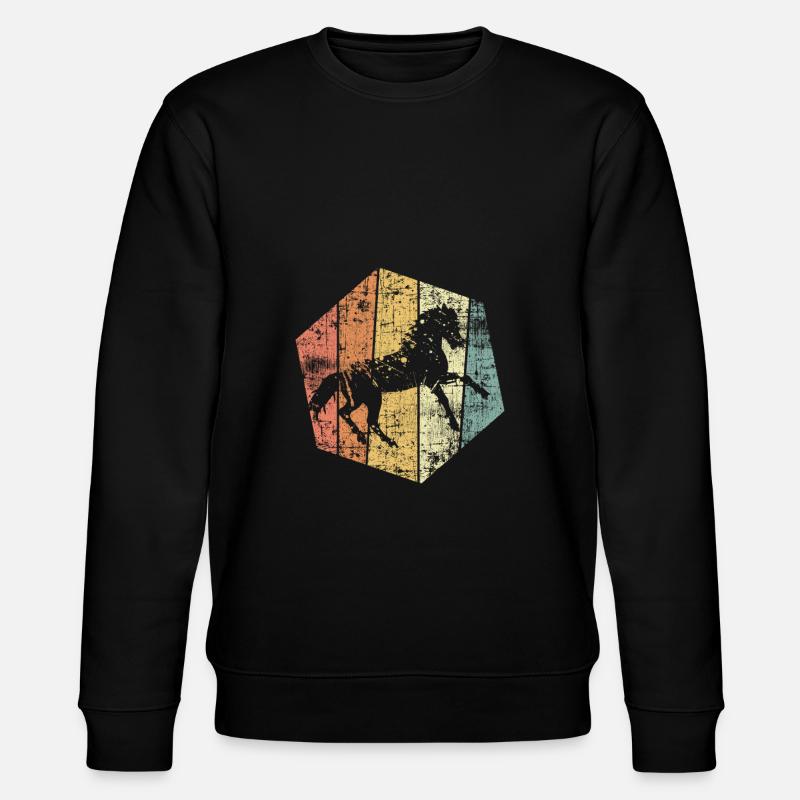 Pferd Reiter - Stanley/Stella Unisex Bio-Sweatshirt CHANGER  - Schwarz