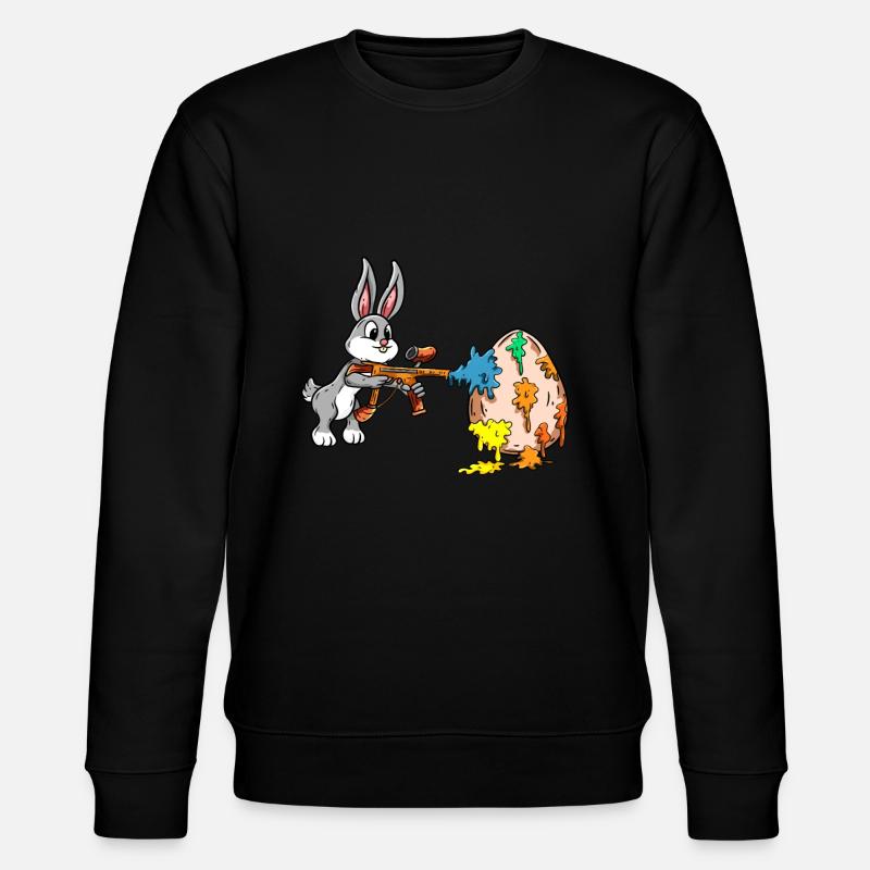 Easter Easter egg dyeing - Stanley/Stella CHANGER Unisex Organic Sweatshirt - black