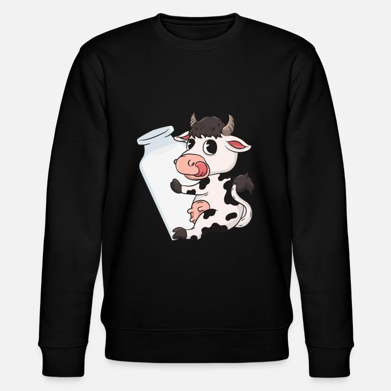Kuh Milch - Stanley/Stella Unisex Bio-Sweatshirt CHANGER  - Schwarz