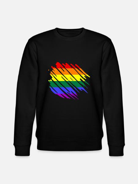 LGBT Rainbow Flag - Stanley/Stella CHANGER Unisex Organic Sweatshirt - black