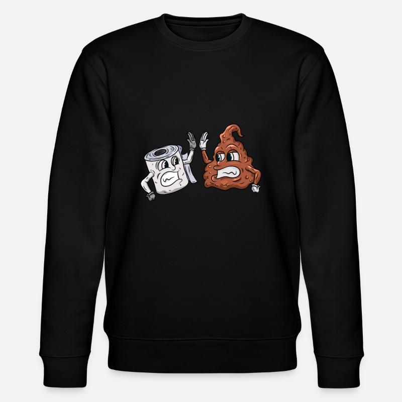Toilette Klopapier - Stanley/Stella Unisex Bio-Sweatshirt CHANGER  - Schwarz