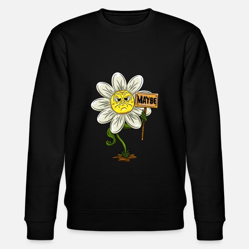 Gänseblümchen - Stanley/Stella Unisex Bio-Sweatshirt CHANGER  - Schwarz