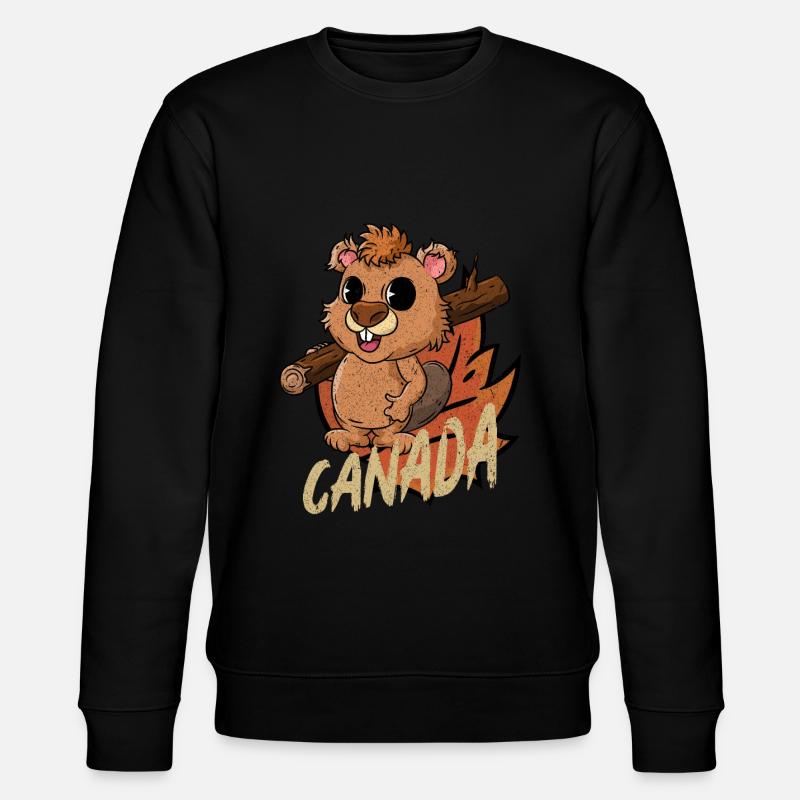 Canada Beaver - Stanley/Stella CHANGER Unisex Organic Sweatshirt - black