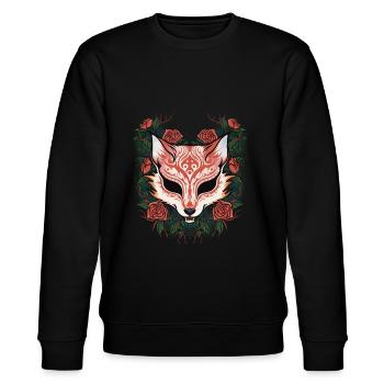 Kitsune Fox Ghost Mask Esthétique Shinobi Demon - Sweat bio CHANGER Stanley/Stella Unisexe - noir - Devant - Nik (191cm) & Marisol (170cm)