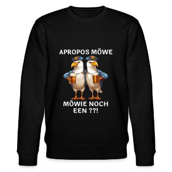 Möwen Bier - Stanley/Stella Unisex Bio-Sweatshirt CHANGER  - Schwarz - Vorne - Nik (191cm) & Marisol (170cm)