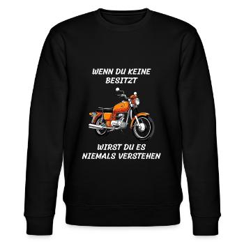 lustiger Spruch Simson - Stanley/Stella Unisex Bio-Sweatshirt CHANGER  - Schwarz - Vorne - Nik (191cm) & Marisol (170cm)