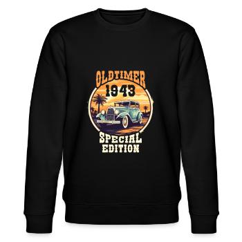 Oldtimer vintage 1943 Special Edition - Stanley/Stella CHANGER Unisex Organic Sweatshirt - black - Front - Nik (191cm) & Marisol (170cm)