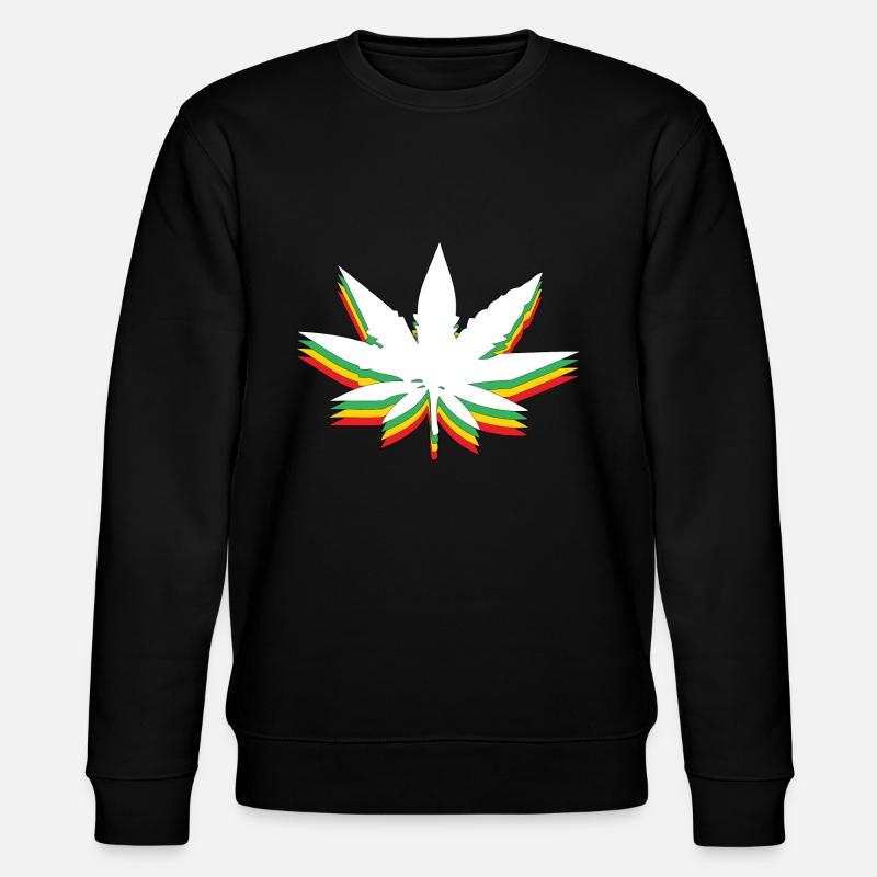 Feuille de mauvaise herbe - Sweat bio CHANGER Stanley/Stella Unisexe - noir