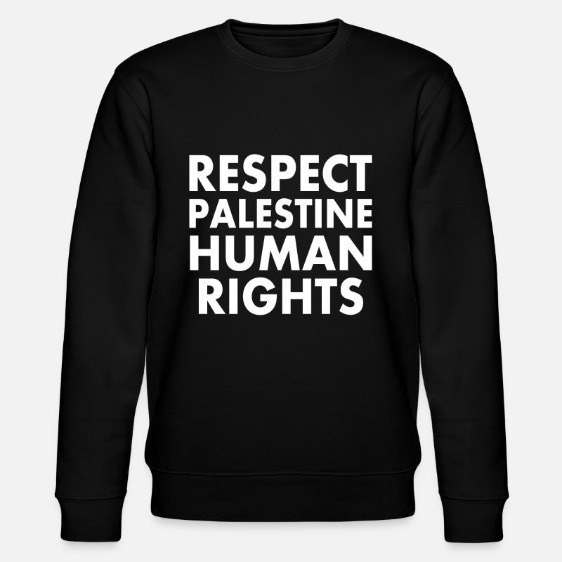 Respect palestine human rights - Stanley/Stella CHANGER Unisex Organic Sweatshirt - black