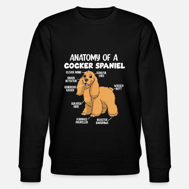 Anatomie d’un cocker - Sweat bio CHANGER Stanley/Stella Unisexe - noir