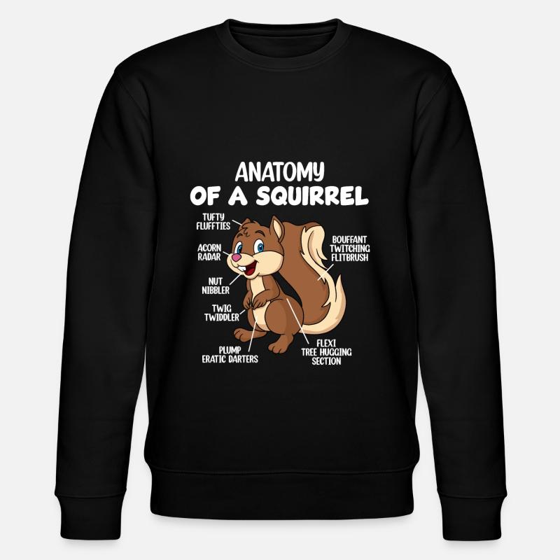 Anatomie d’un écureuil - Sweat bio CHANGER Stanley/Stella Unisexe - noir
