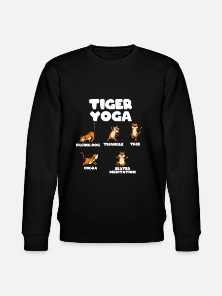 Tiger Yoga - Stanley/Stella CHANGER Unisex Organic Sweatshirt - black