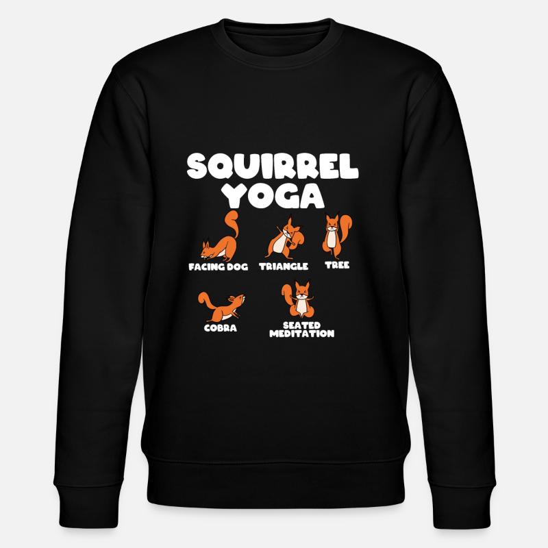 Squirrel Yoga - Stanley/Stella CHANGER Unisex Organic Sweatshirt - black