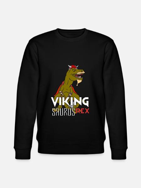 Wikinger T-Rex Geschenk - Stanley/Stella Unisex Bio-Sweatshirt CHANGER  - Schwarz