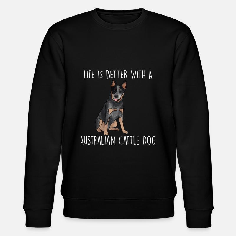 Australian Cattle Dog - Stanley/Stella Unisex Bio-Sweatshirt CHANGER  - Schwarz
