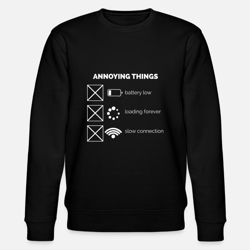 Annoying things - Stanley/Stella CHANGER Unisex Organic Sweatshirt - black