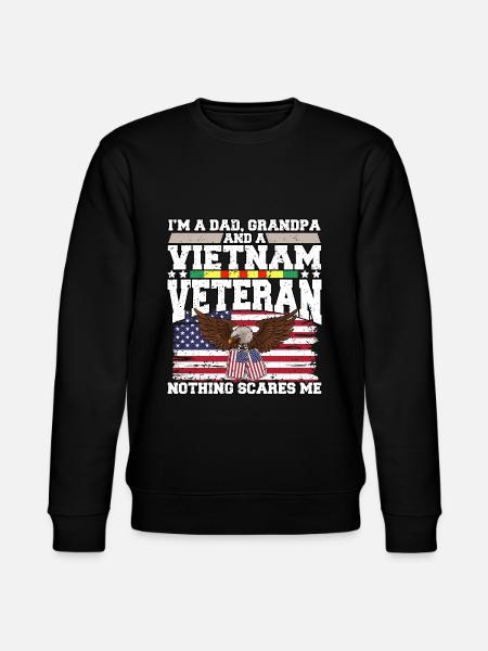 Vietnam Veteran - Stanley/Stella CHANGER Unisex Organic Sweatshirt - black