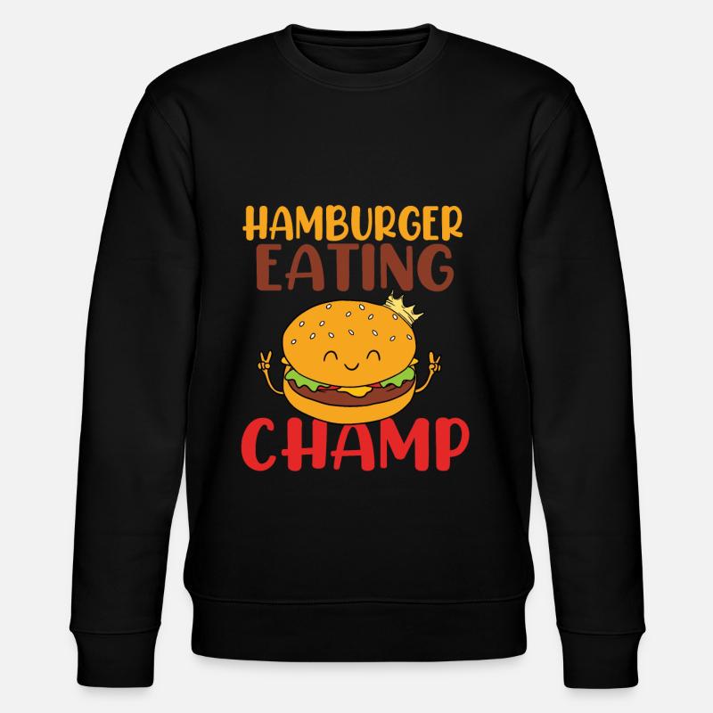 Hamburger Eating Champ - Stanley/Stella Unisex Bio-Sweatshirt CHANGER  - Schwarz