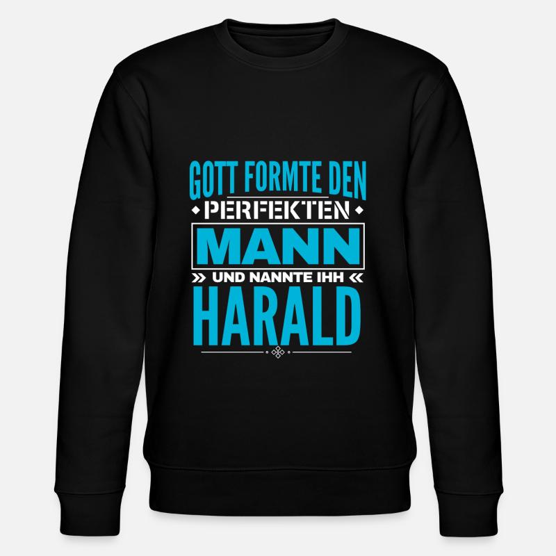 Harald Name Design - Stanley/Stella Unisex Bio-Sweatshirt CHANGER  - Schwarz