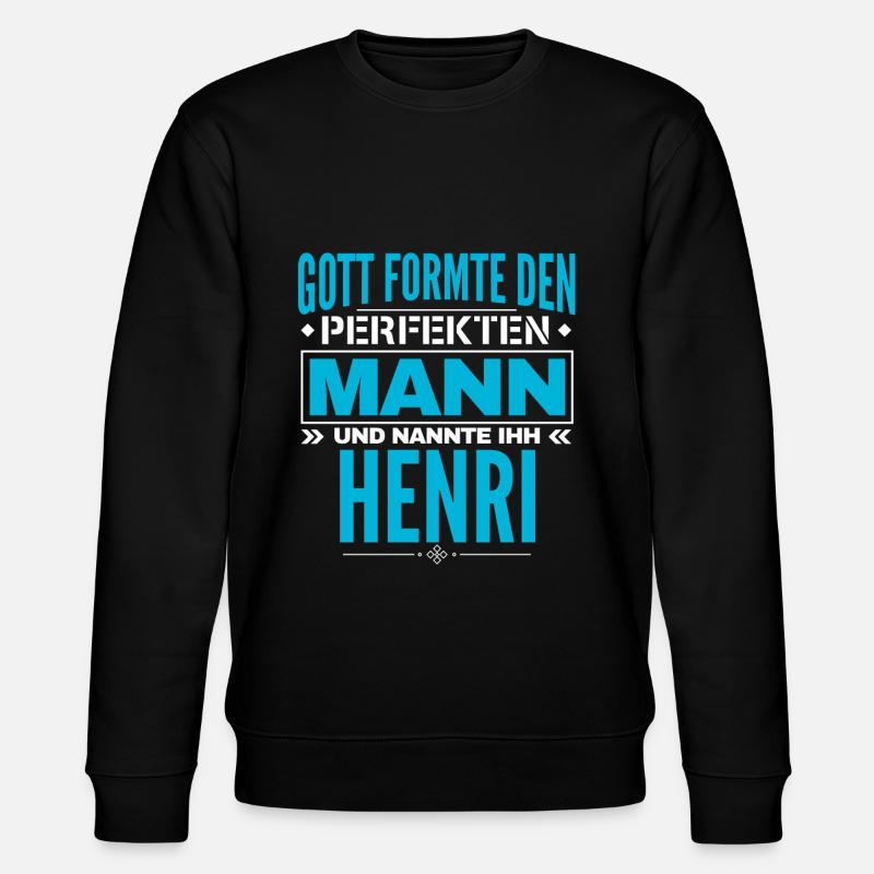 Henri Name Design - Stanley/Stella Unisex Bio-Sweatshirt CHANGER  - Schwarz