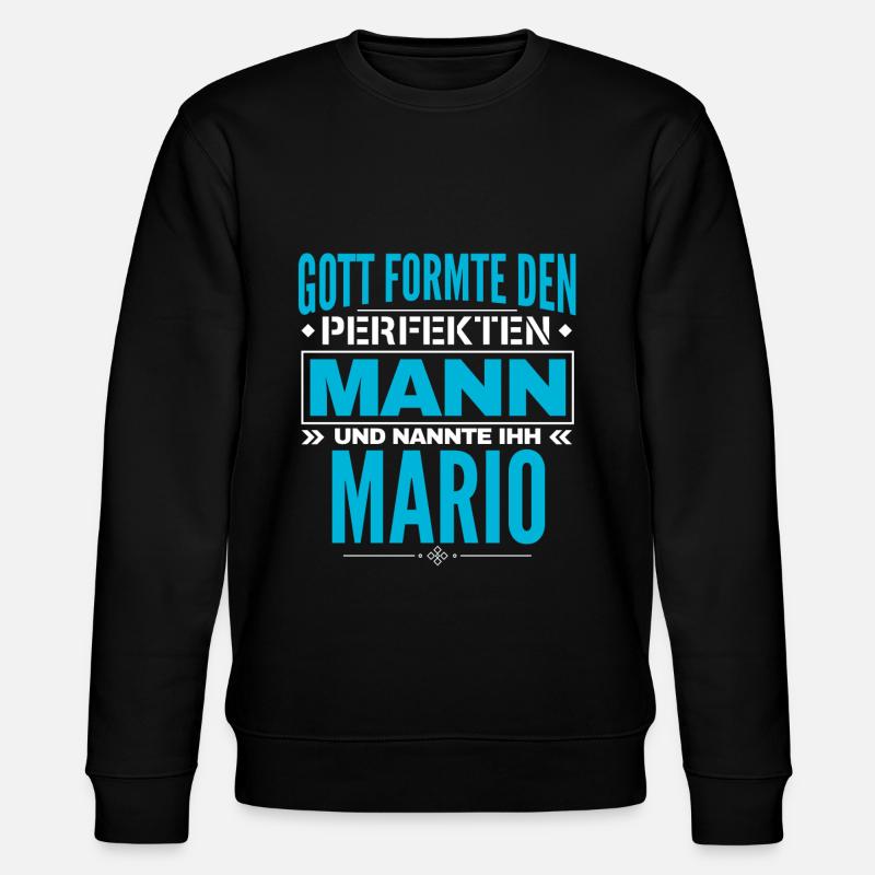 Mario Name Design - Stanley/Stella Unisex Bio-Sweatshirt CHANGER  - Schwarz